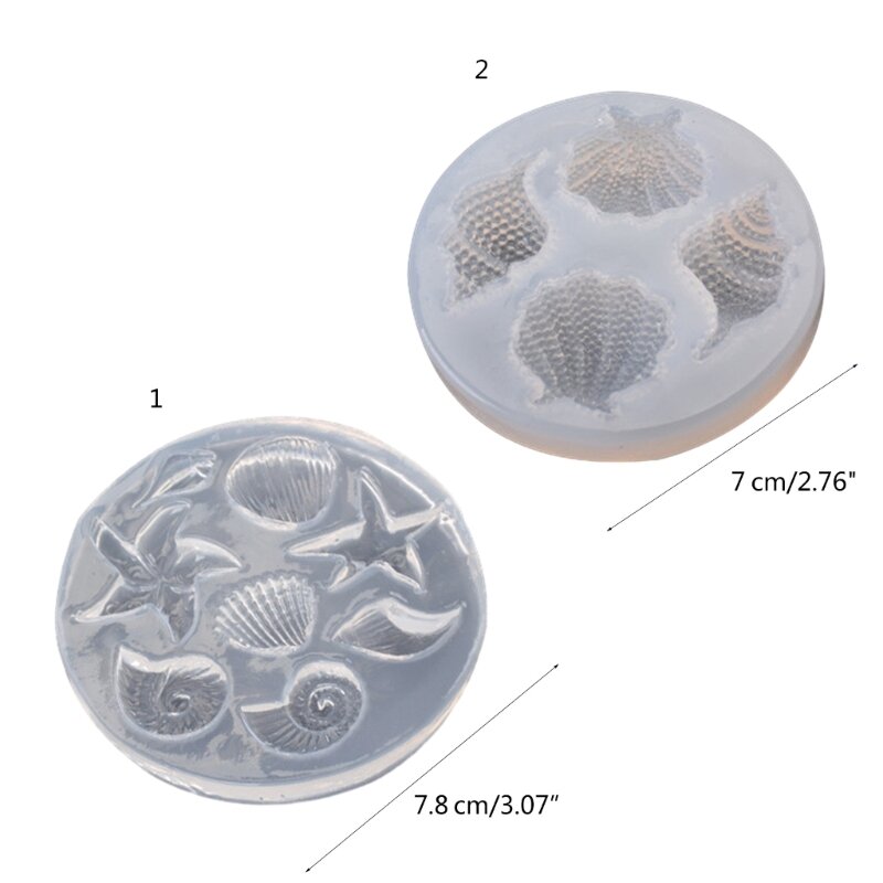 Casting Mold Glittering Silicone Molds Ocean Theme Accessory Making Mould for DIY Enthusiast 517F