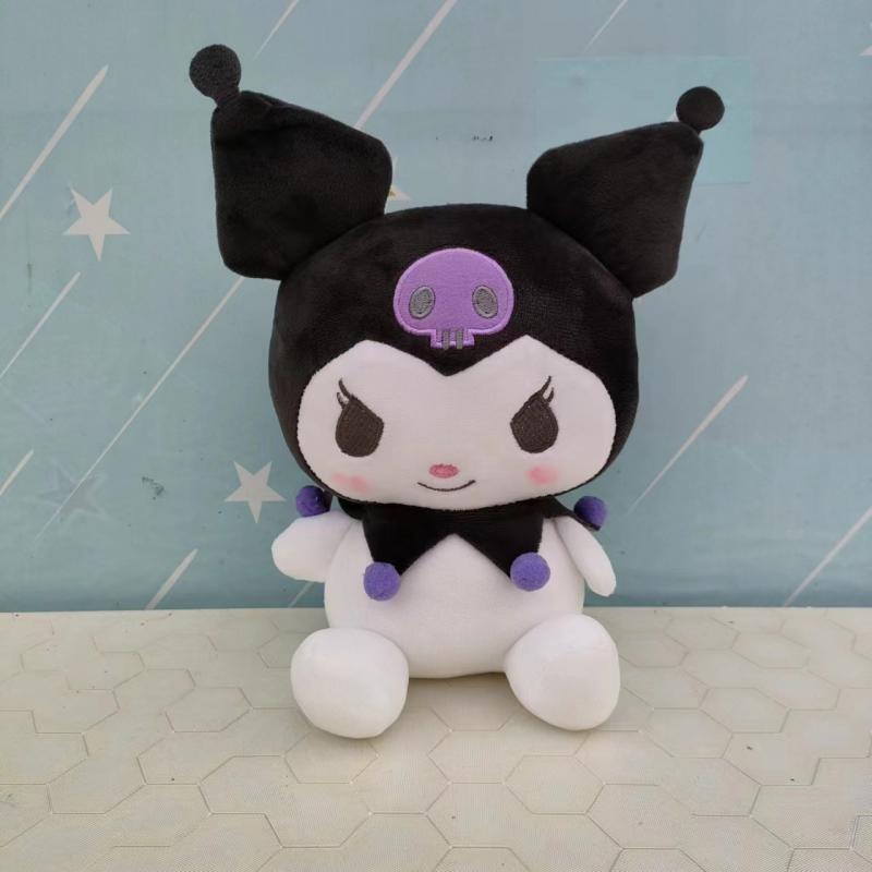 Sanrio 20cm Stofftiere Anime Kuromi Spielzeug Ornamente Kawaii Lolita Prinzessin Kleid Puppen tasche Anhänger niedlichen Kind Halloween Geschenke heiß