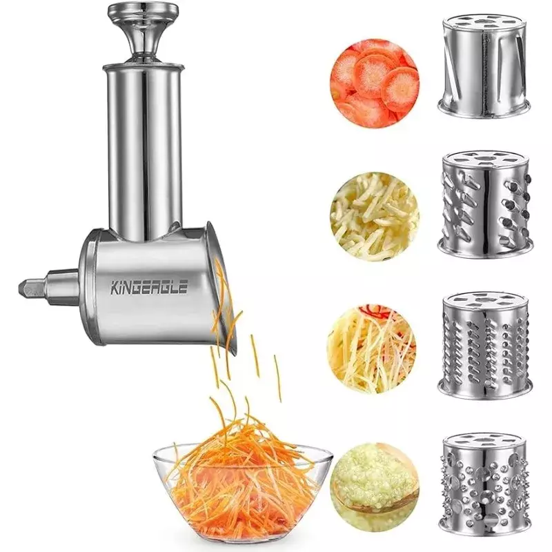 HAOYUNMA Stainless Steel Slicer Shredder Attachment for Mixer, Cheese Grater, Food Slicer for Mixer, Accessories for