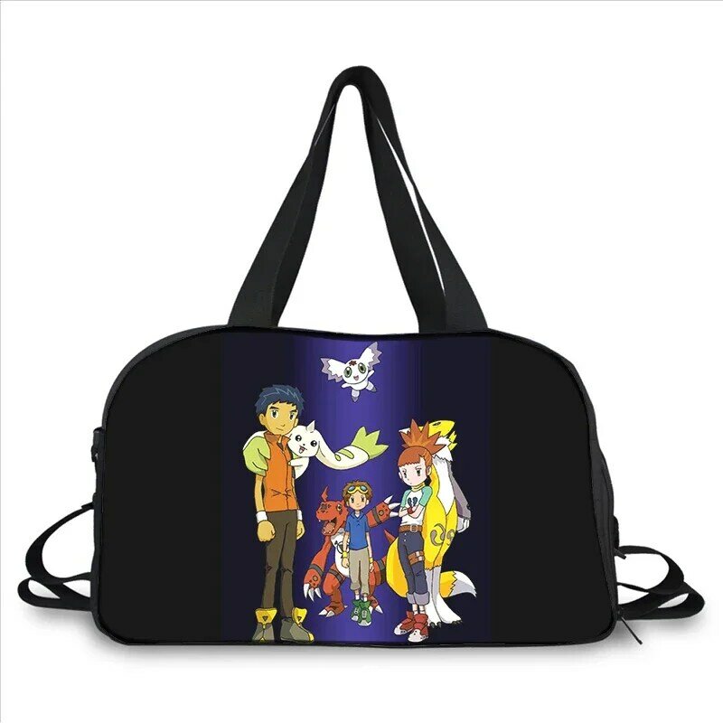 Digital monster Digimon 3D printing fashion trend portable large capacity multi function messenger bag travel bag