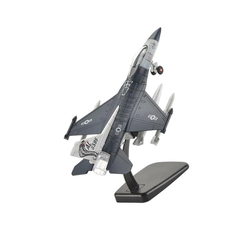 F16 Soufa Fighter Model, Diecast Aircraft Souvenir, colecionável para casa, azul escuro, 1: 72
