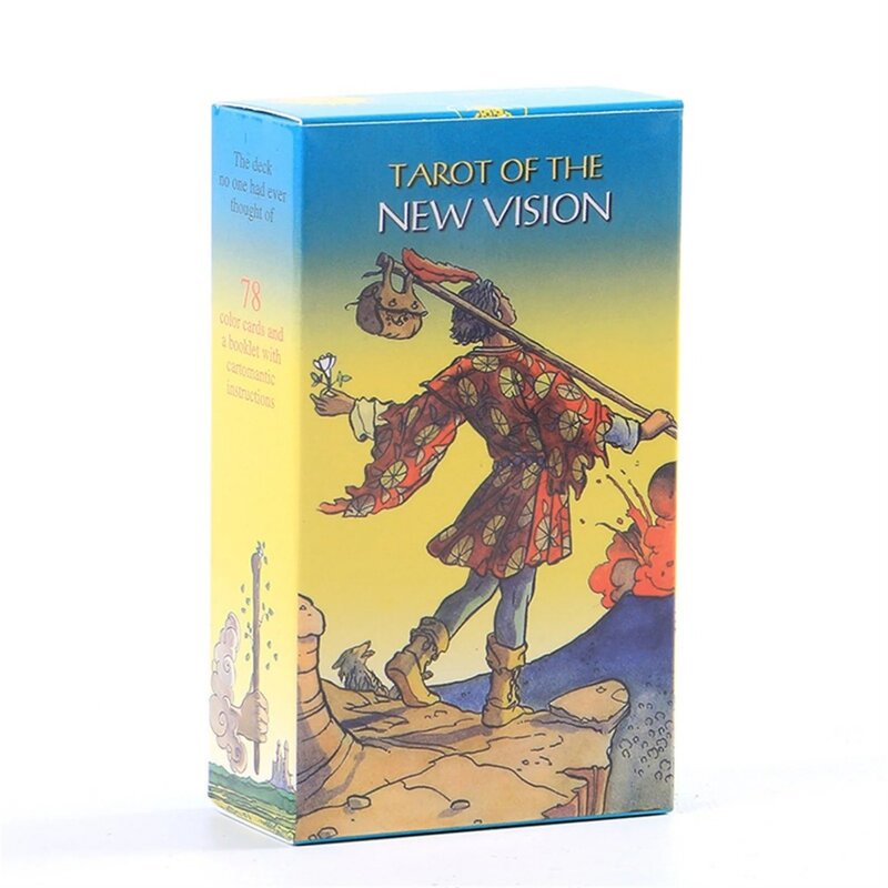 10.3*6cm Tarot of New Vision Deck Laser Edition with Guidebook for Beginners