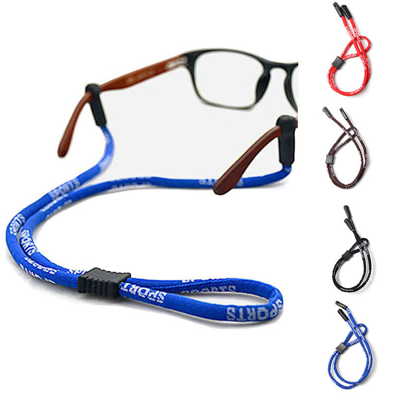 Cuerda para gafas con letras impresas para deportes al aire libre, cadena superantideslizante para gafas, correa de cordón para el cuello, cordones ajustables para gafas, novedad de 2023