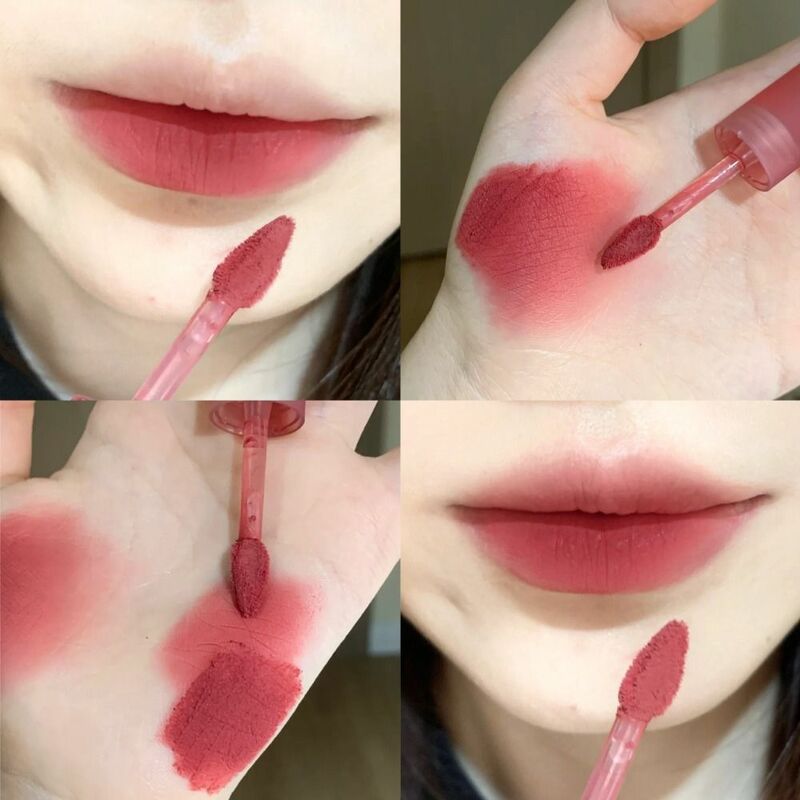 10Color Velvet Lip Glaze Beauty Non-stick Cup Long Lasting Matte Lipgloss Waterproof Makeup Tool Silky Mist Lipstick Women