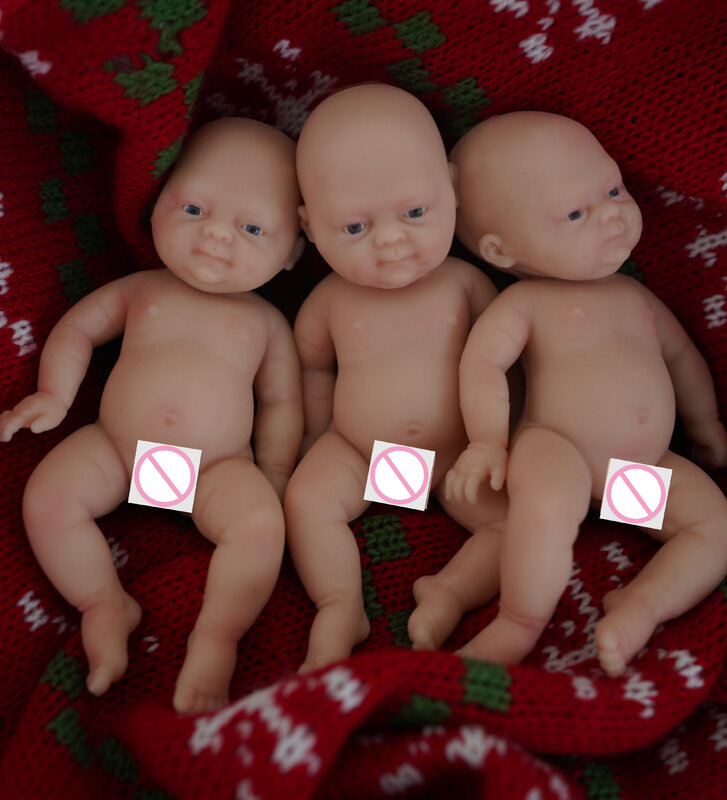 Muñeca de cuerpo completo de silicona Micro Preemie para niños, muñeca realista de bebé, antiestrés, 13cm, 4,5 pulgadas