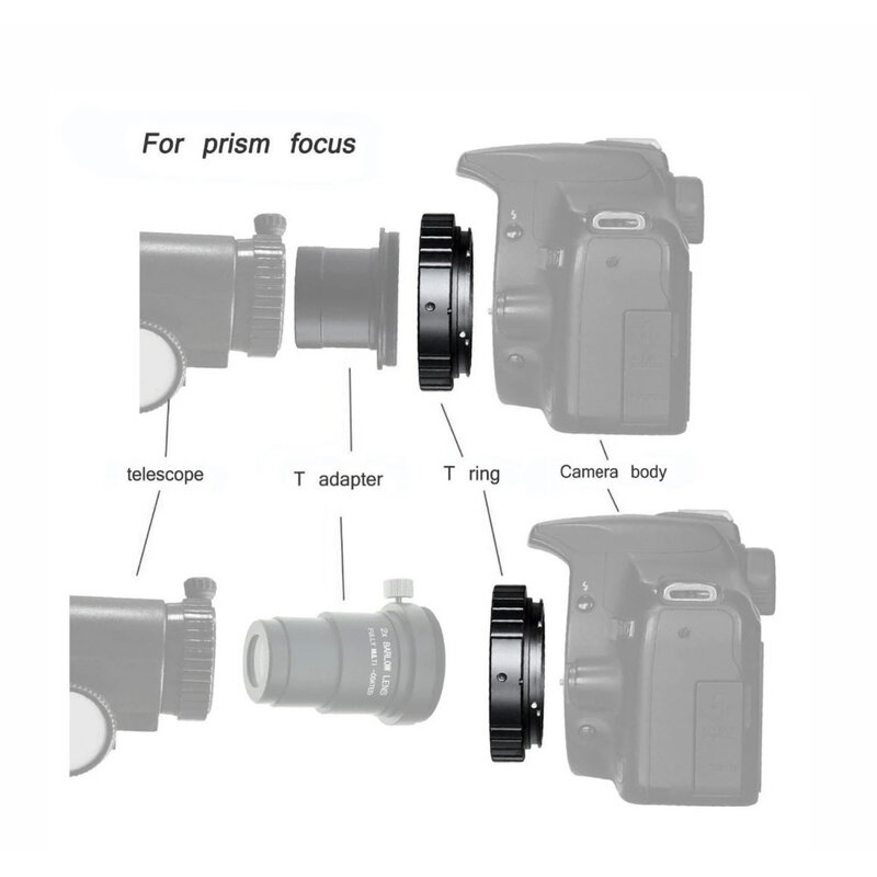 Lightdow แหวนอะแดปเตอร์ T2 T Mount สำหรับกล้อง Nikon DSLR D80 D3100 D3400 D750 D7200 D7100 D5500 D5300 D3300 D90 D610