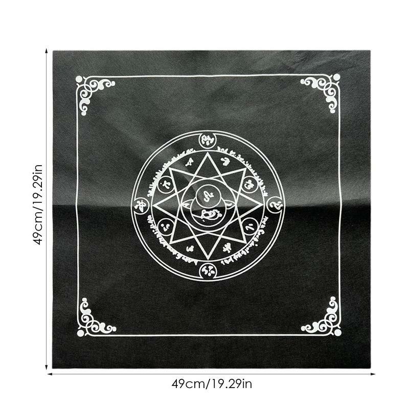 Manual de corte 49x49cm tarô mesa pano adivinhação capa de mesa adivinhação astrologia jogo tarô cartas esteira