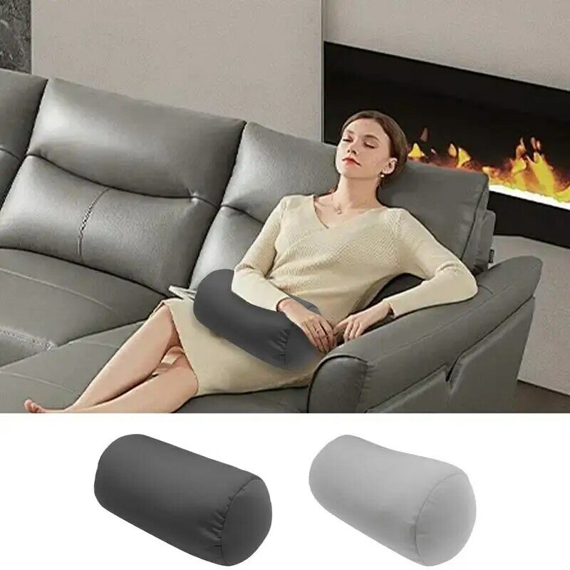 Microbead Neck Pillow Flexible Neck & Back Support Head Cervical Back Cushion Flexible Support Foam Particles Cylindrical Pillow