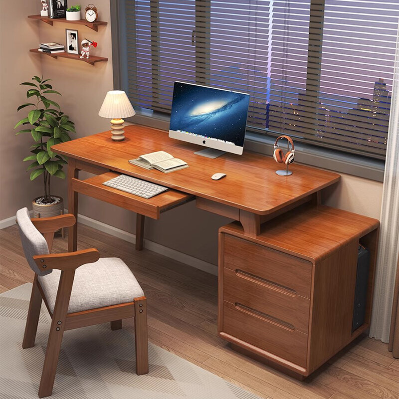 Office Notebook Computer Desks Bedroom Portable Wood Computer Desk Drawer Organizer Escritorio Multifunction Home Furniture