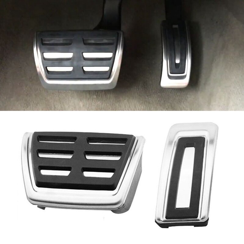 2PCS Car Pedals Foot Fuel Brake Pedal Cover for VW P at B8 Golf 7 2017-2021For Skoda Octavia for Seat Leon AT