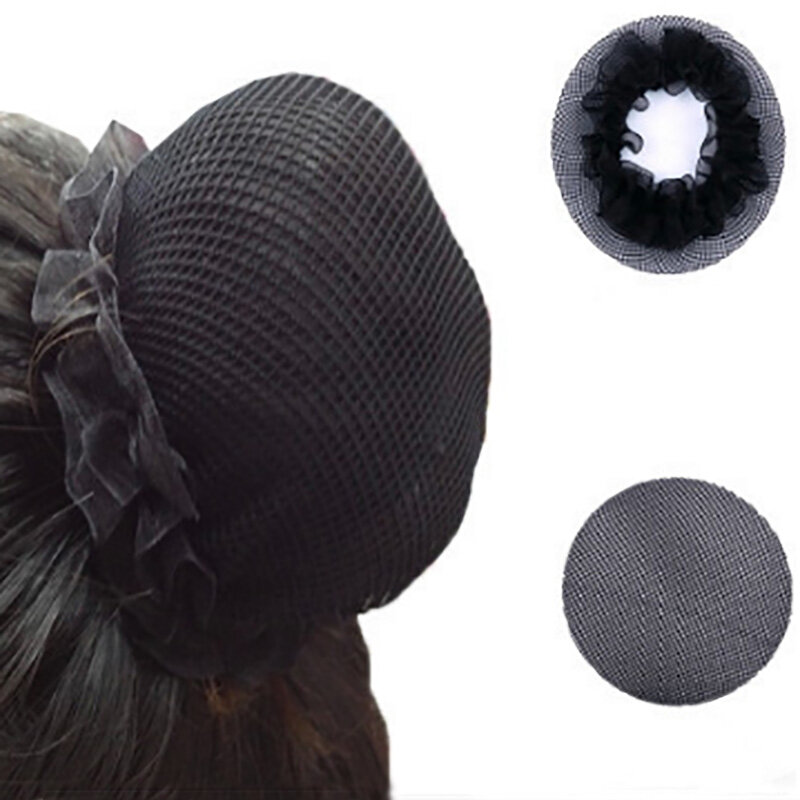2 pezzi retina elastica per capelli donna moda copricapo balletto discoteca capelli Snood parrucca rete invisibile sport danza capelli rete accessori per capelli