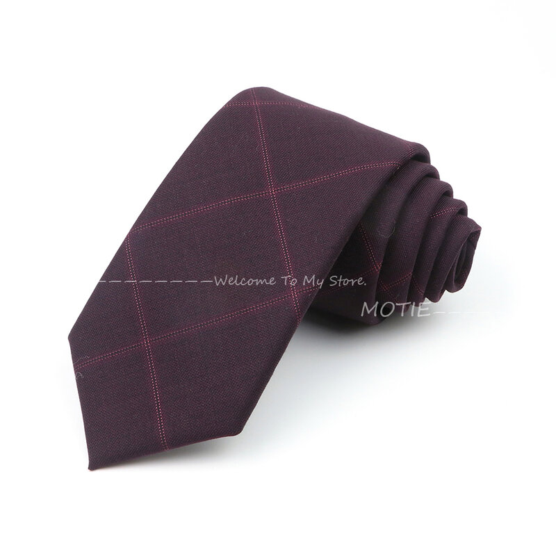Wdzięku wełniane krawaty w paski w kratę szary bordowy krawat krawat dla biznesu wesele koszula garnitur kołnierz akcesoria prezenty