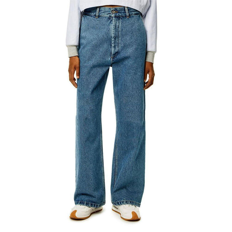 Повседневные небольшие прямые джинсы с вышивкой и украшением
