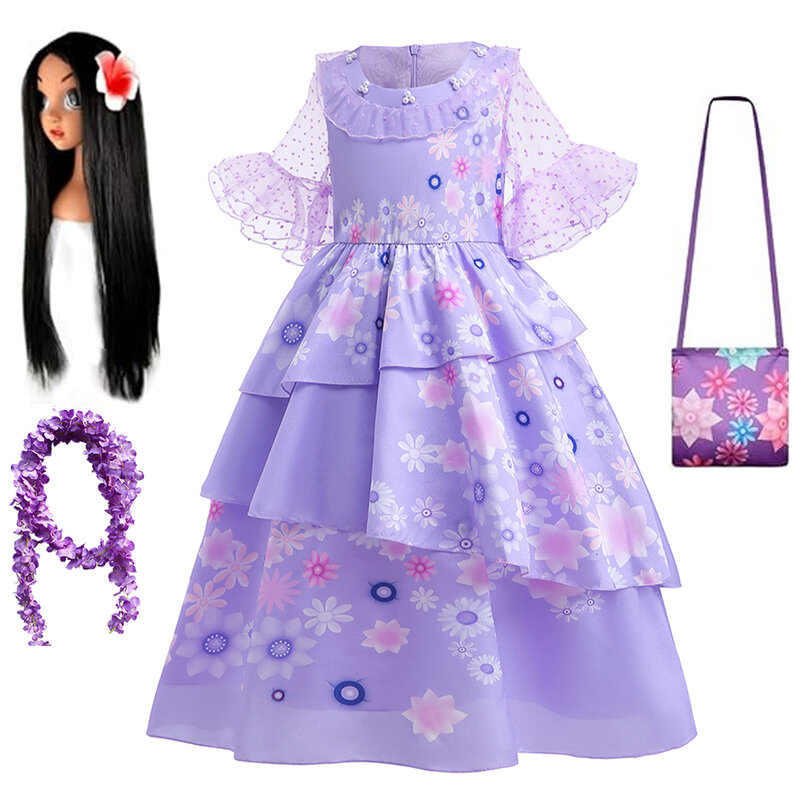 Girls' Tutu Dresses for Halloween Cosplay, Isabella, Princesa, Fancy Party Dress, Kids, Toddler, 2-10 anos