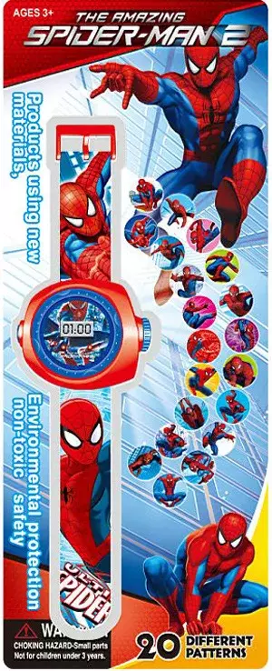 Relógio eletrônico dos desenhos animados infantis Disney, 20 Image, Spider Man, brinquedo criativo, venda quente, novo