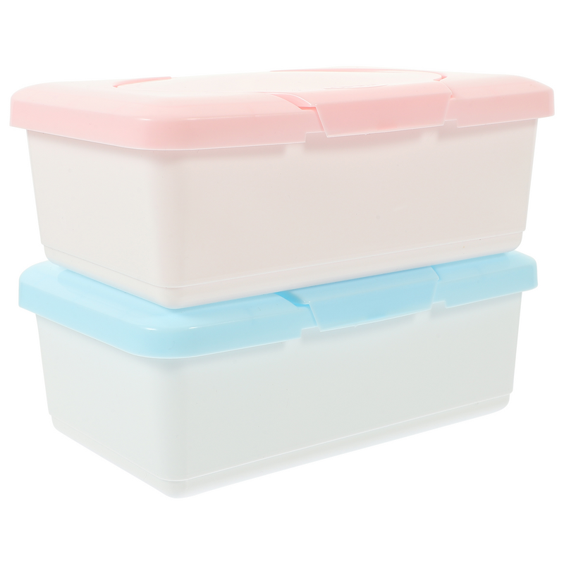 2 Pcs Baby Wipes Box Holder for Bathroom Storage Dispenser Refillable Container Travel