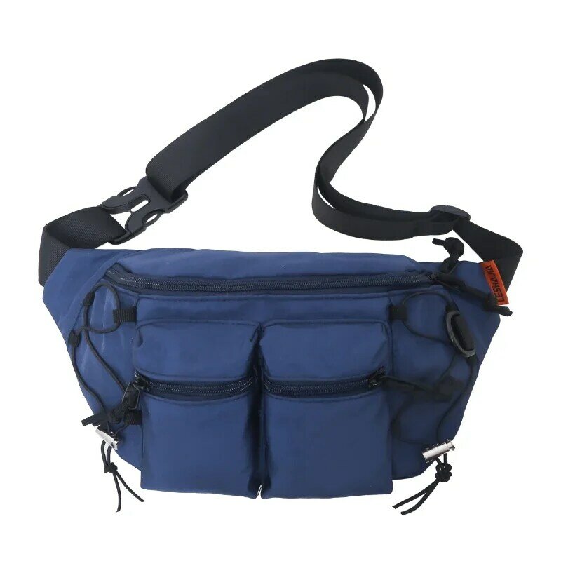ジッパー式ナイロンウエストバッグ,高品質バッグ,無地,用途の広い,高品質,2024