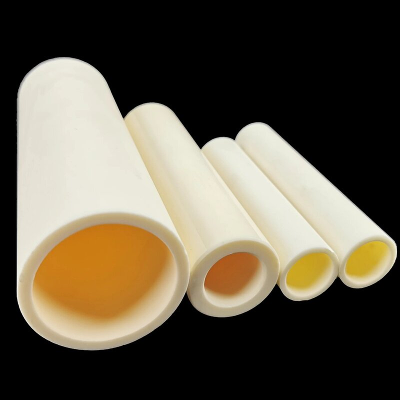 Tubo de cerámica de alúmina OD70xID60mm, varilla aislante hueca, tubo de protección de termopar, 1000mm de longitud, personalizado
