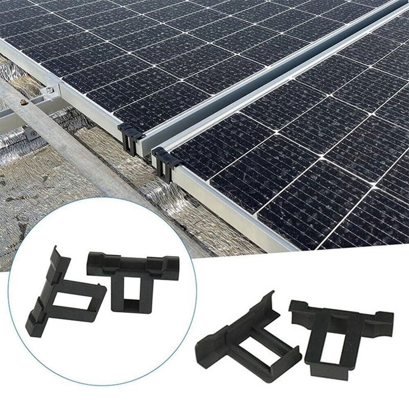 30Pc Solar Panel Frames Water Drained Clip Thickness 35Mm PV Panels Auto Remove Stagnant Water Dust Outdoor Tool Durable