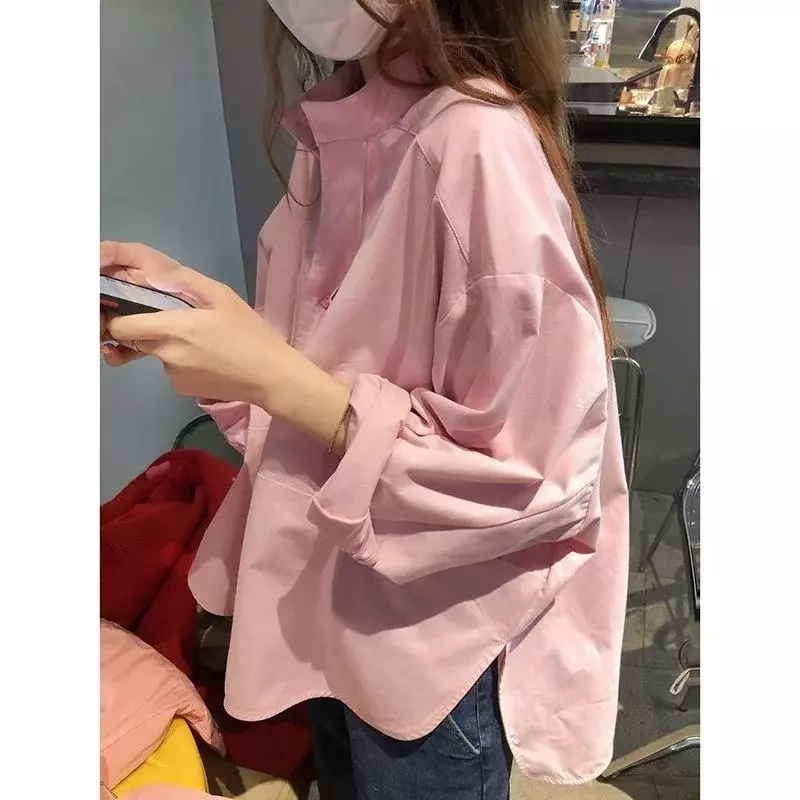 Camisa de manga comprida com senso de design, roupa rosa pequena, novo estilo, 2200 60USD, Outono, 2023