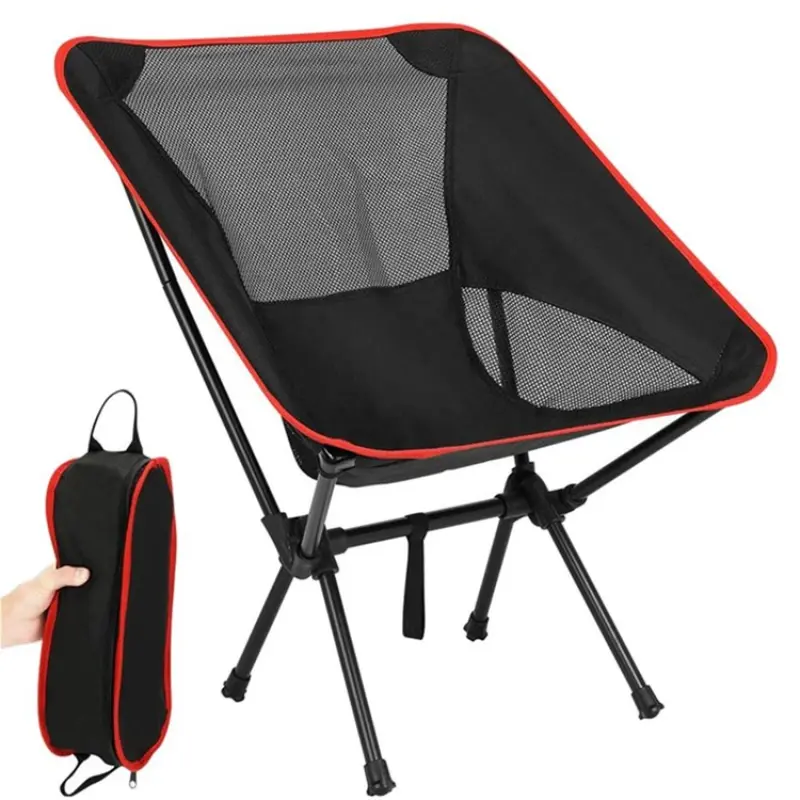 キャンプ,ハイキング,ピクニック用のポータブルで取り外し可能な折りたたみ椅子,ビーチ,釣り用の超軽量シート