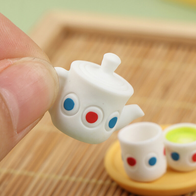 Набор миниатюрных кофейных чашек для кукольного дома, 4 шт., микро-пейзажа