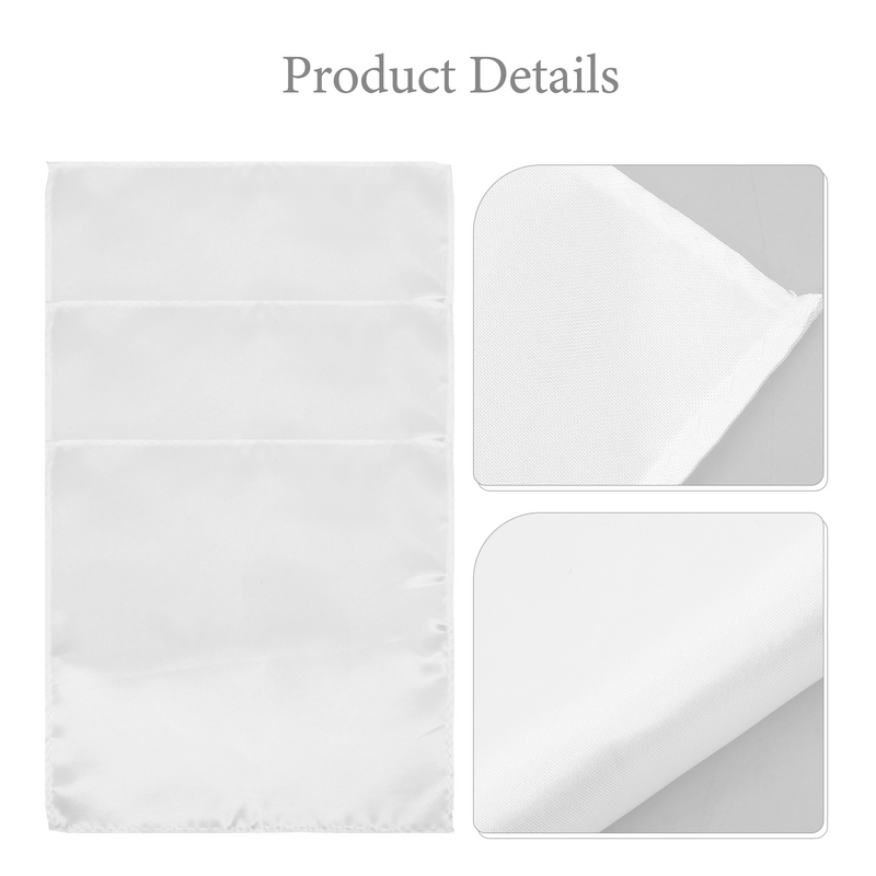 Mouchoirs décoratifs blancs imbibés de tissu pour hommes, poche carrée, accessoire de robe, messieurs, 6 pièces