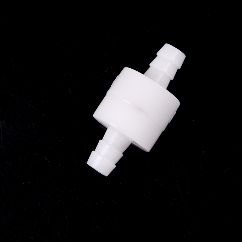 1/4 "1pc weiß 8mm Kunststoff Einweg-Inline-Rückschlag ventil Brenngas flüssiges Wasser geeignet für Wasser Benzin Dieselöle
