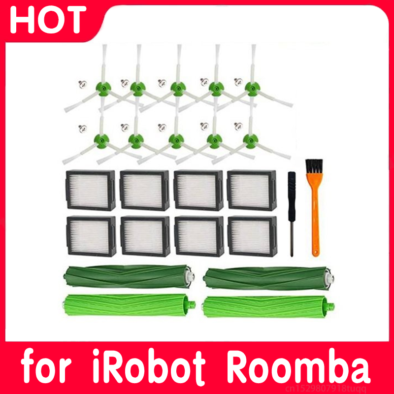 Para IRobot Roomba J7 J7 + I7 I7 + I3 I3 + I4 I4 + I6 I6 + I8 I8 + E5 E6 E7 Aspirador de pó principal Escova lateral Filtro HEPA