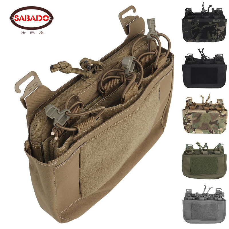 Tactical G-hook DOPE Front Flap Double Stack Abdominal Fanny Pack Triple Magazine Insert Kangaroo Pouch FCPC FCSK Carrier Vest
