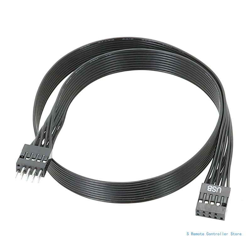 Cable extensión USB 2,0 9 pines para placa base frontal del chasis computadora, 20cm/30cm/50cm