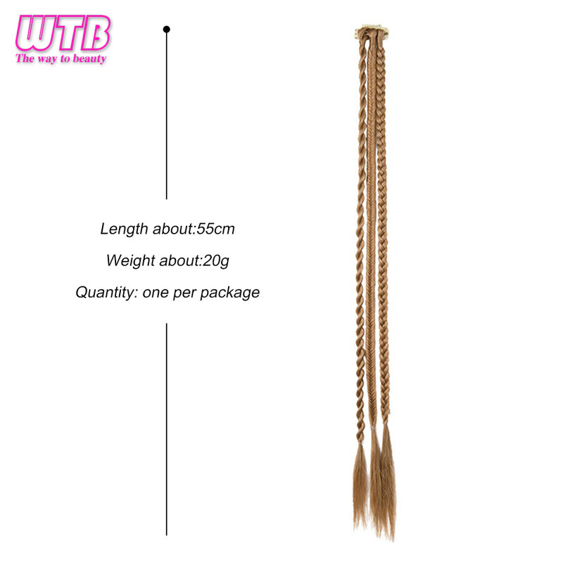WTB parrucca sintetica treccia femminile Twist Boxing treccia alta coda di cavallo accessori per capelli Naturally Fluffy Extension Braid Hair