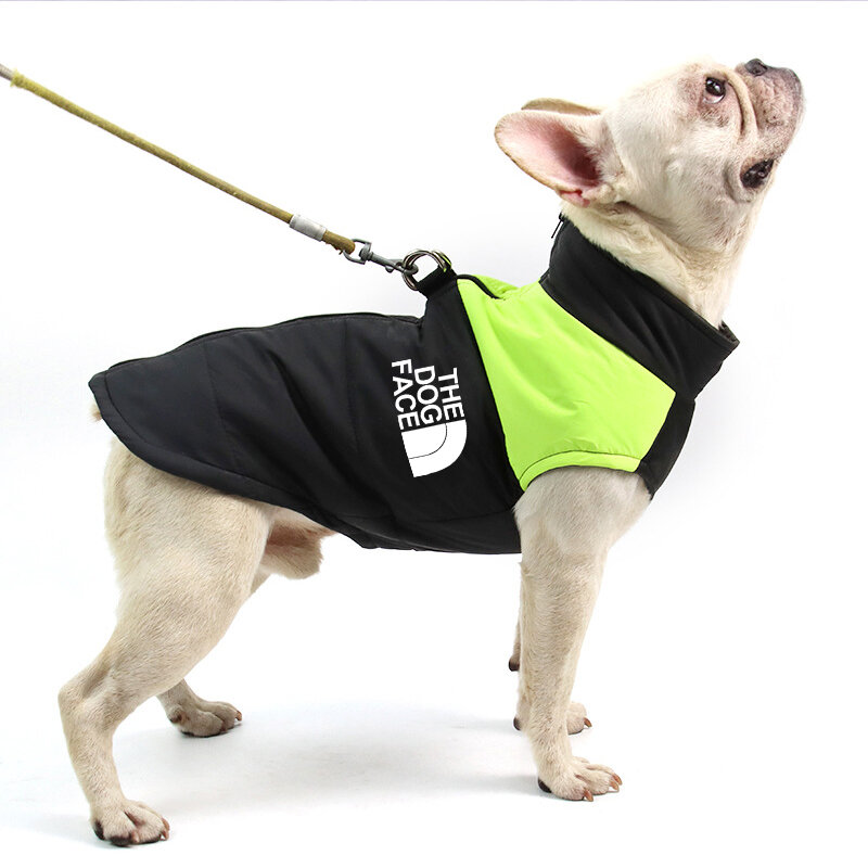 Wodoodporny ciepły pies ubrania płaszcz dla zwierząt zimowa kamizelka wyściełana kurtka z zamkiem odzież dla psów dla małych średnich dużych psów strój twarzy psa