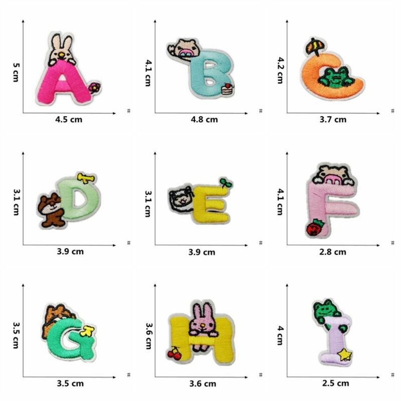 Adhesive Backing Letters Patches Embroiled Letter Self Adhesive Clothing Decoration Patch Patch Chenille a-Z Embroidered Patches