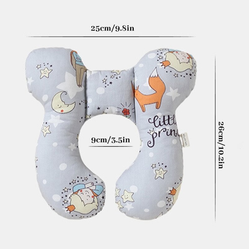 Удобная подушка для шеи, мультяшная подушка для детской тележки, дышащая подушка для шеи младенца