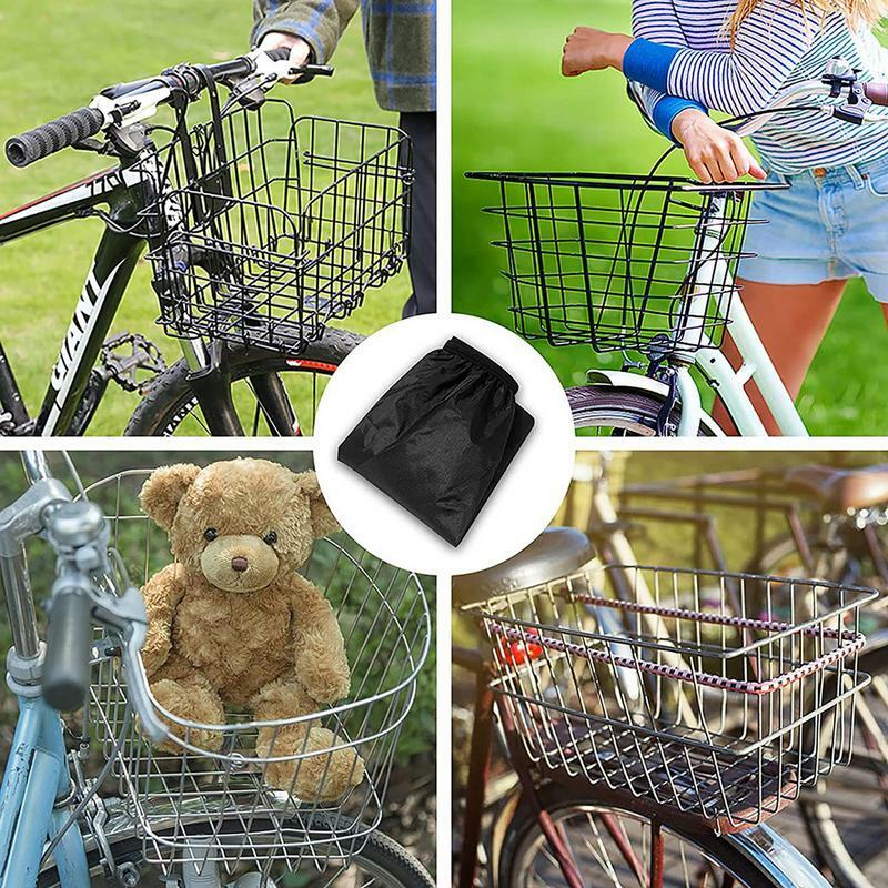 자전거 바구니 라이너 방수 레인 커버 대부분의 자전거 바구니에 적합 방수 자전거 바구니 레인 커버 자전거 바구니 라이너