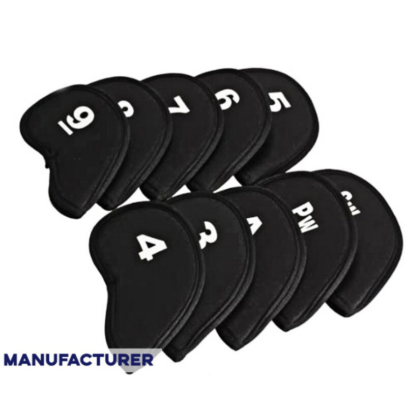 Golf Club Cover 9Pcs/Pack New Meshy Golf Iron Covers Set Golf Club Head Cover Fit Most Irons Golf Club Protective Cover