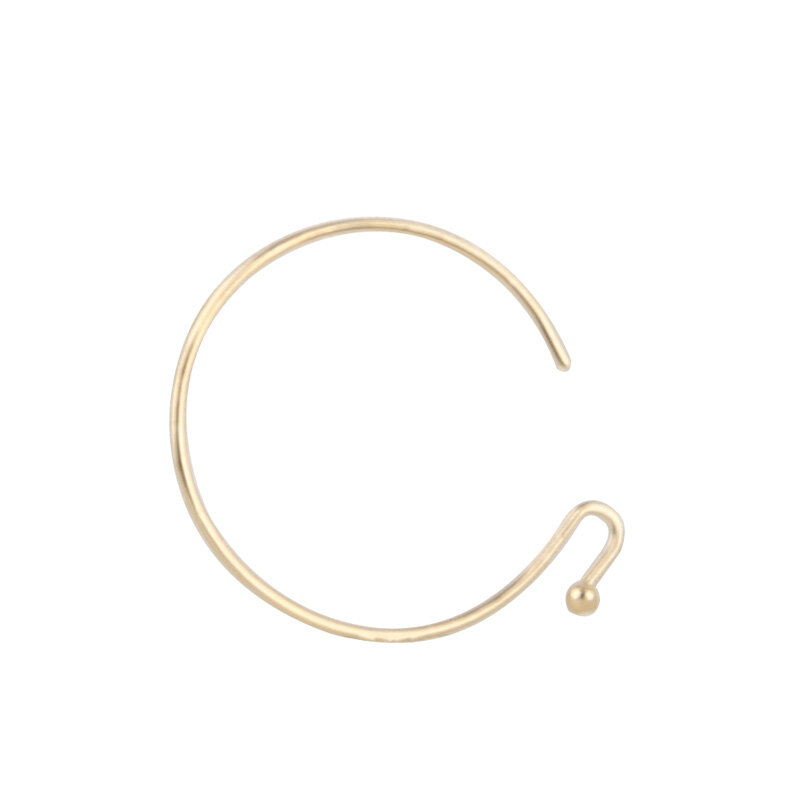 Crochets auriculaires sphériques en demi-cercle, accessoires de bijoux à faire soi-même, couleur or, 2 pièces