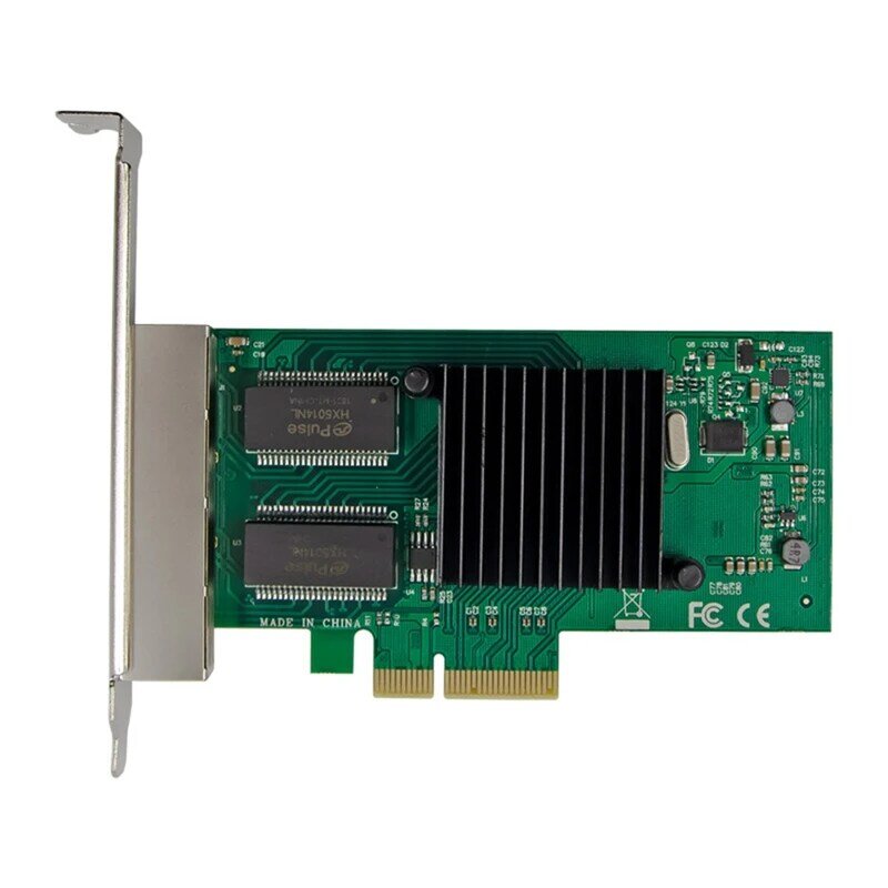 Pengganti PCIE X4 1350AM4 Gigabit Server kartu jaringan 4 Port listrik RJ45 Server industri visi kartu jaringan
