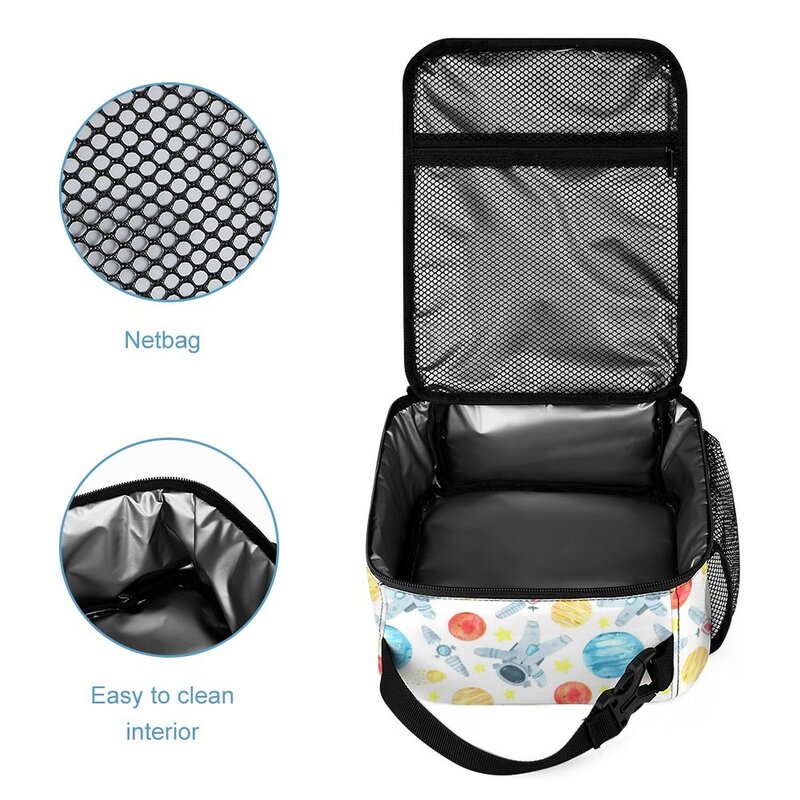 Poliéster Fiber Schoolbag Set, três peças Combinação Mochila, grande capacidade Travel Bag, impressão, moda