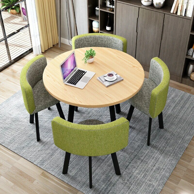 Juegos De mesa De centro De madera para sala De estar, mesa De centro moderna De esquina redonda, Conjunto De Muebles De diseñador, Muebles nórdicos