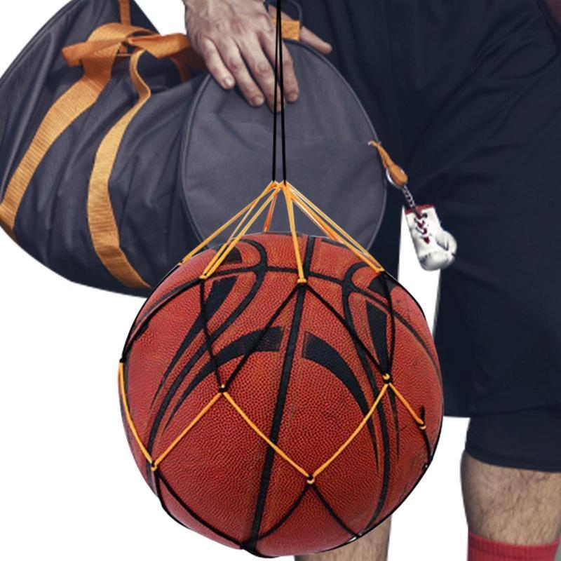 La palla da basket per impieghi gravosi con supporto per palla singola trasporta la borsa a rete per il trasporto di palloni da calcio singoli per palloni da basket
