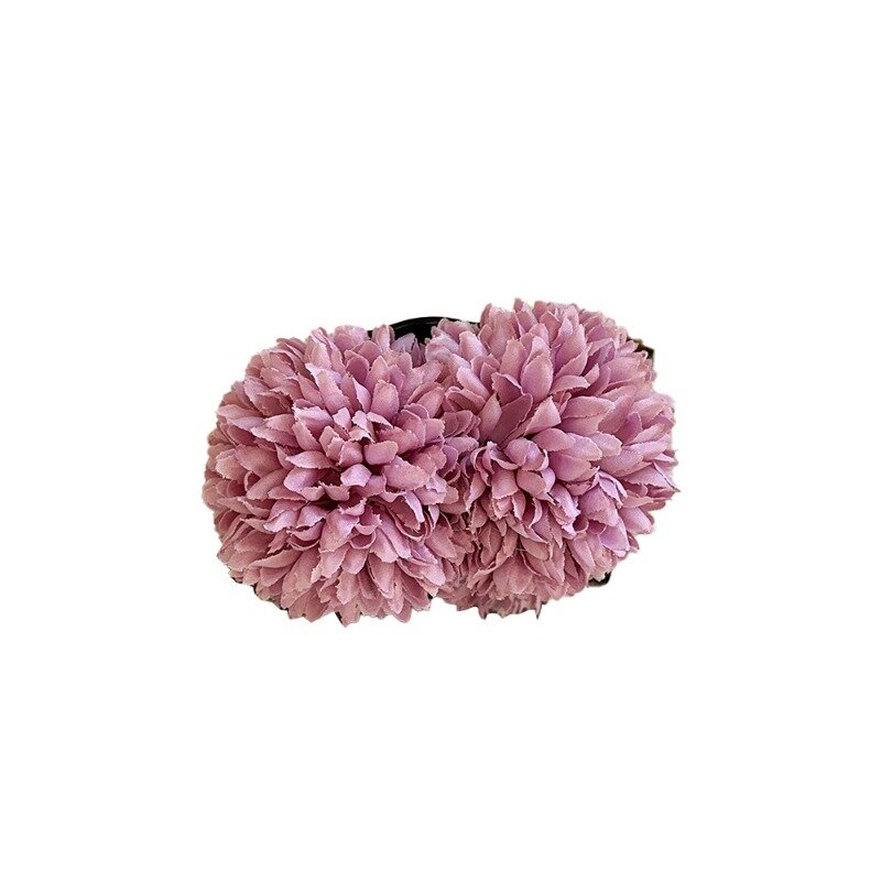 Романтический весенний цветочный зажим, новинка 2024, в японском стиле, с шариками, хризантемами, свежая атмосфера, Шпилька для волос, цветочный зажим для волос