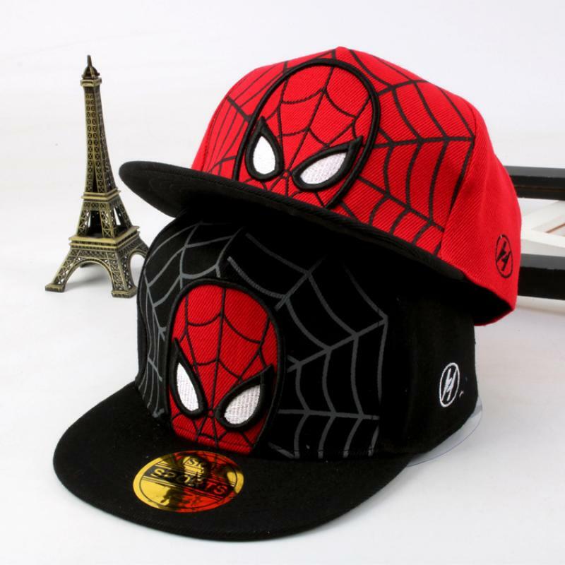 Disney-sombreros de dibujos animados de Spiderman para niños, gorra de béisbol de fútbol, Snapback, Hip Hop, primavera y verano