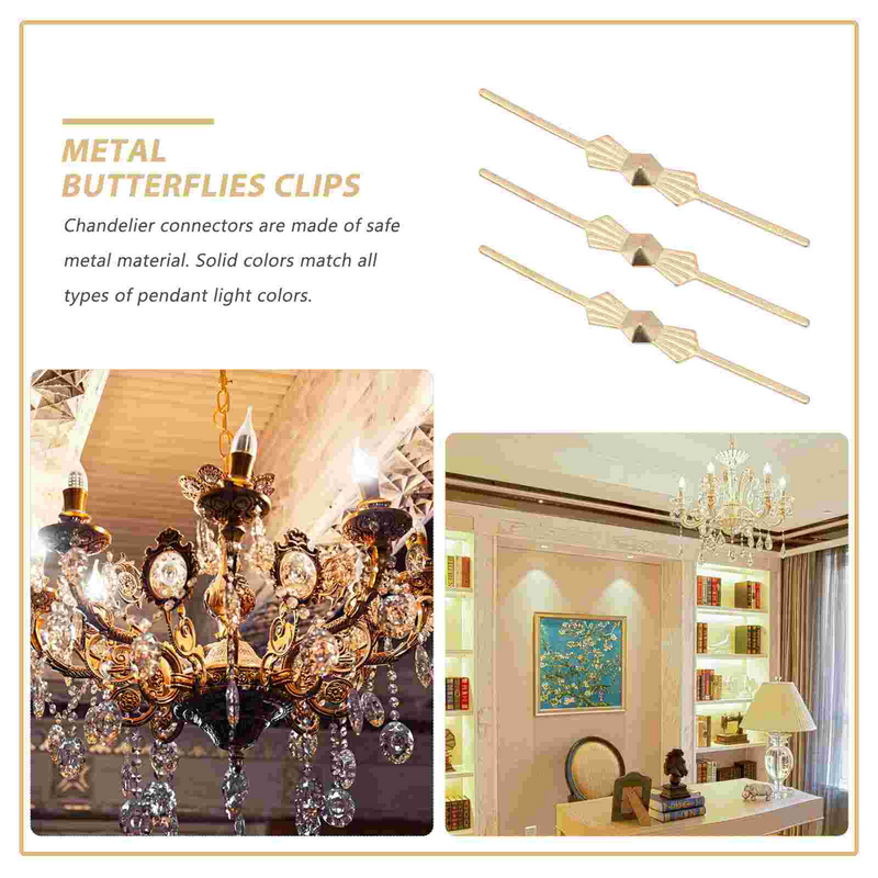 Crystal Lamp Accessories Chandelier Replacements Pin Bow Tie Chandelier Connector Clips Fastening Bowtie Beaded