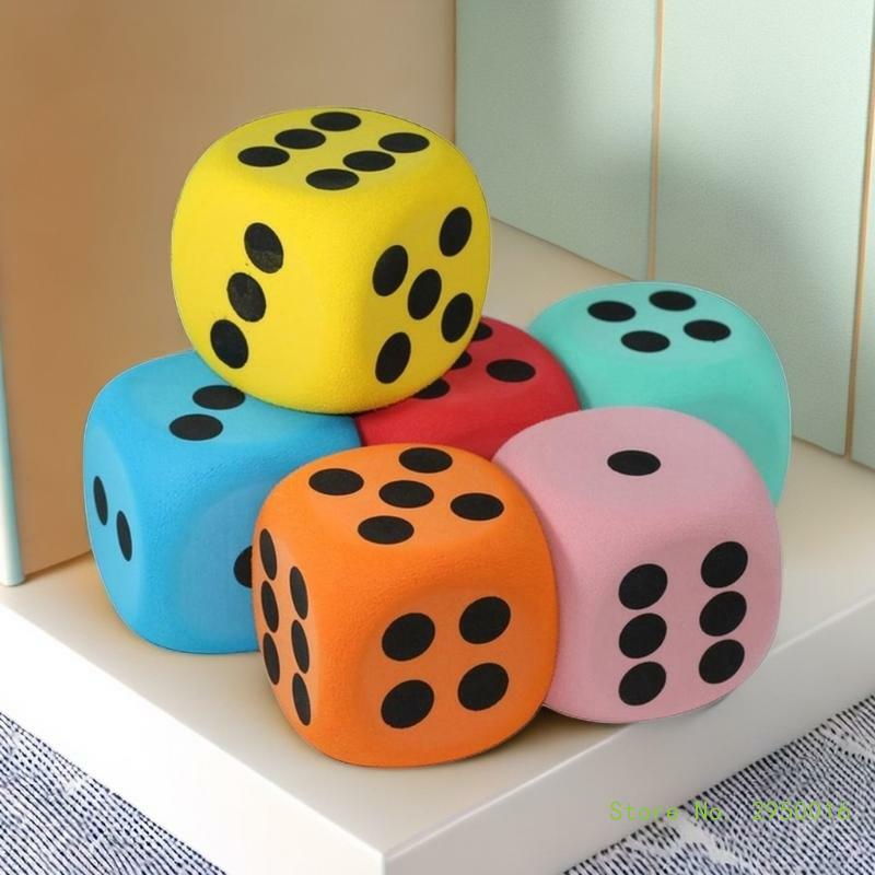 1PC 80mm Large Foam Dot Dices Six Sides Dices Kids Counting Toy Learning Aids for Class Board Game Classroom Math Teaching