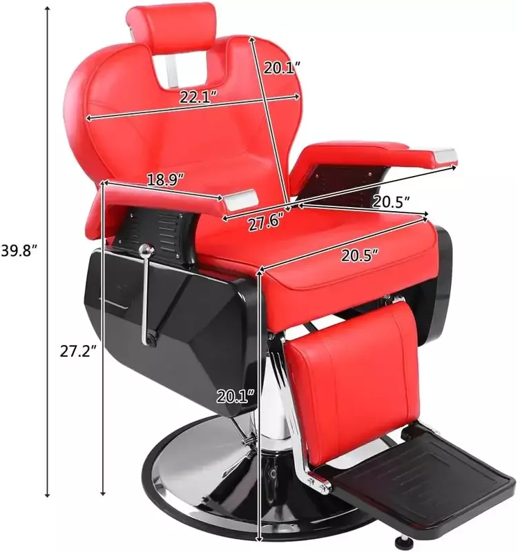 다목적 유압식 이발 의자, 360 도 회전 높이 조절 가능, 헤비 듀티 미용사 의자, 뷰티 살로