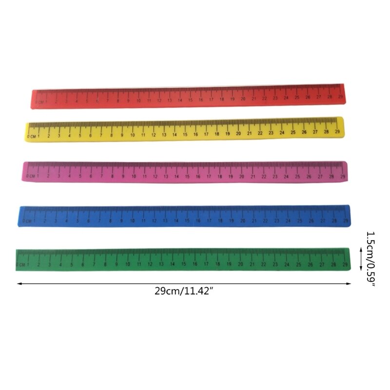 Classroom Home Office Use Measuring Tool 29cm Straight Whiteboard Magnetic Ruler Dropship