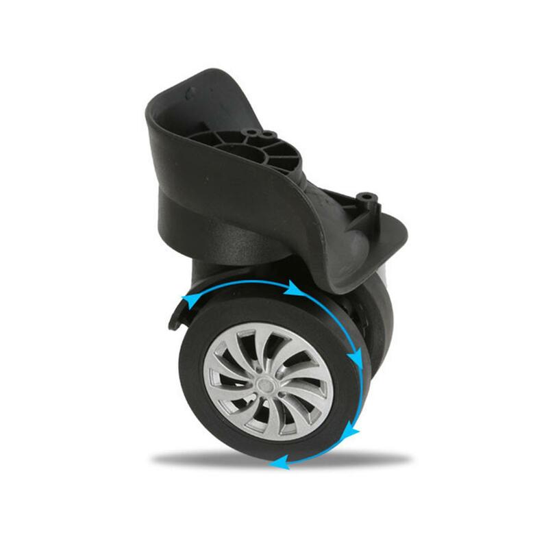 Сменные колеса для багажа 2 шт., вращающаяся на 360 ° прочная тележка, магнитные бесшумные колеса, ремонтные ролики для чемодана для путешествий