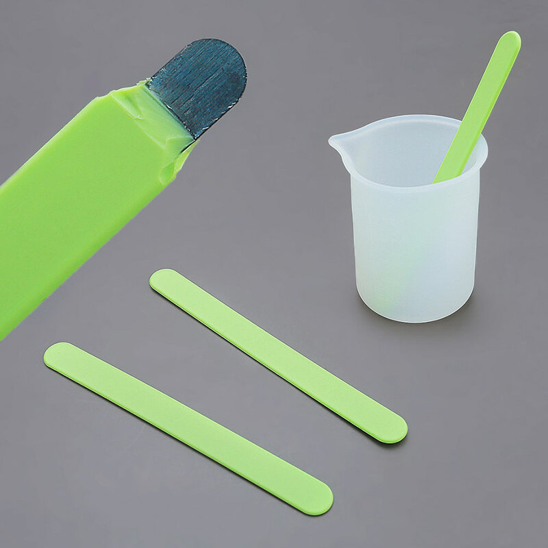 Untuk menyenangkan Dispenser sendok cangkir plastik untuk alat cetakan Resin DIY sendok sekali pakai aksesori alat pembuat perhiasan cetakan silikon epoksi